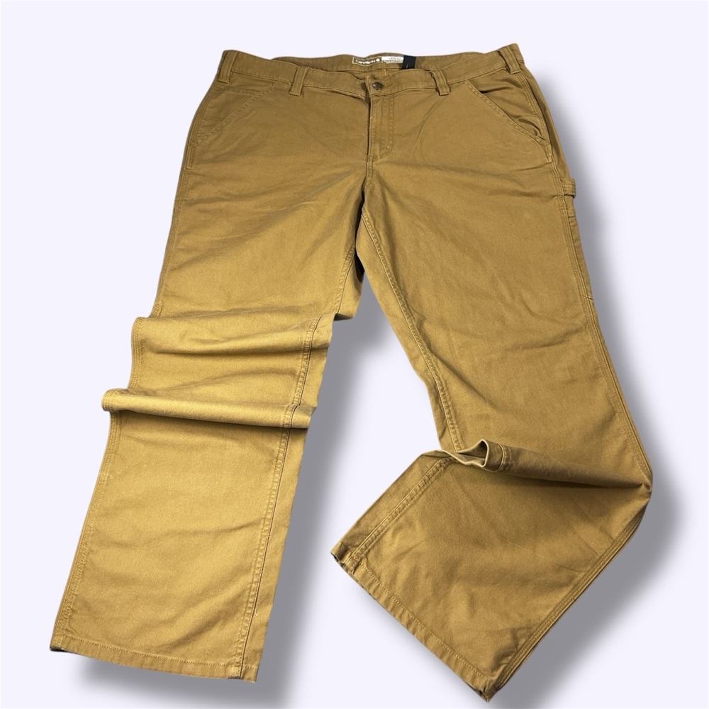 Carhartt Tan Chinos loose fit Durable Workwear Style sizeL for men